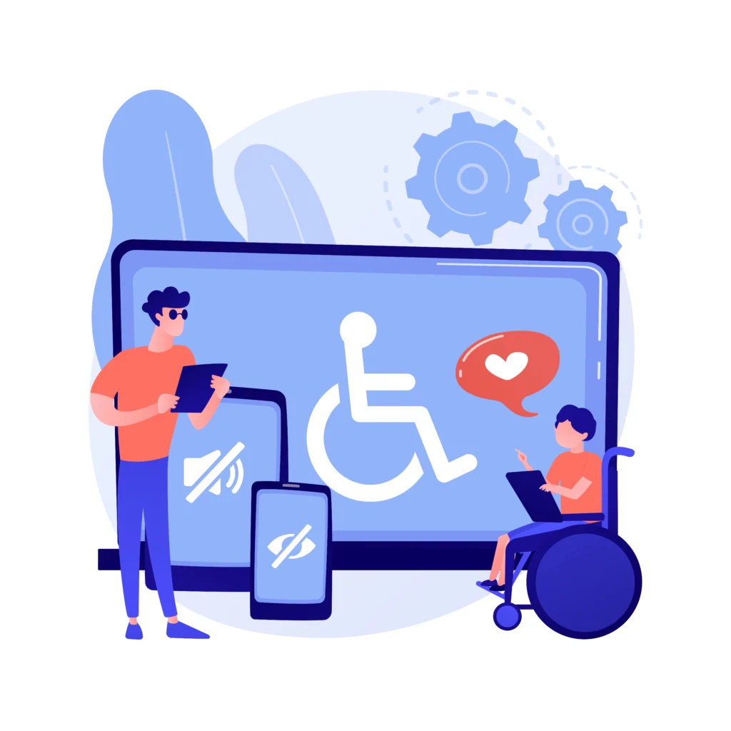 Devoirs légaux de l’accessibilité depuis 2019



<ahref="https://fr.freepik.com/vecteurs-libre/illustration-vectorielle-accessibilite-electronique-concept-abstrait-accessibilite-aux-sites-web-appareil-electronique-pour-personnes-handicapees-technologie-communication-metaphore-abstraite-pages-web-ajustables_11668179.htm">Image de vectorjuice</a> sur Freepik