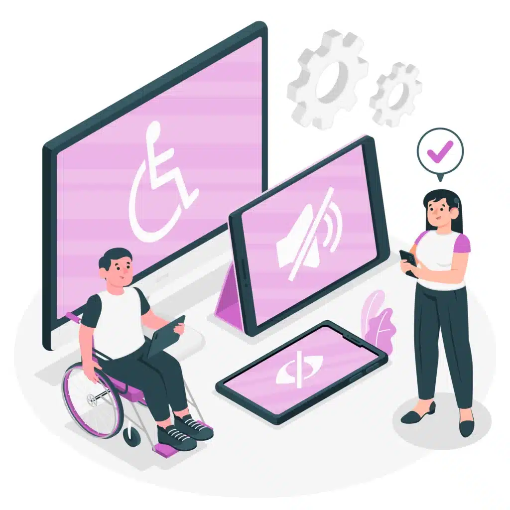 Les outils d'évaluation de l'accessibilité


<ahref="https://fr.freepik.com/vecteurs-libre/illustration-du-concept-accessibilite-electronique_65666227.htm#fromView=search&page=1&position=6&uuid=a13eb318-73e1-4593-b5c8-bbfee6d14006">Image de storyset</a> sur Freepik