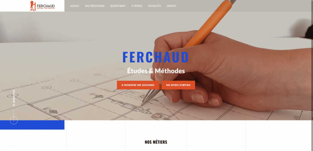 page d'accueil de Ferchaud Ingénierie